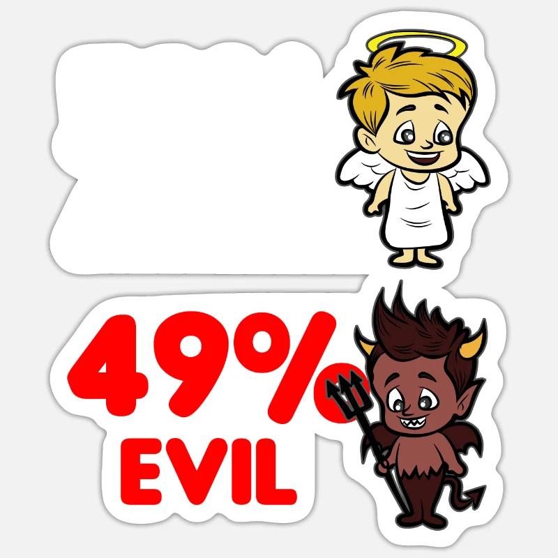 Angel and Devil Angel Devil Relationship Sticker size S (10 x 10 cm)