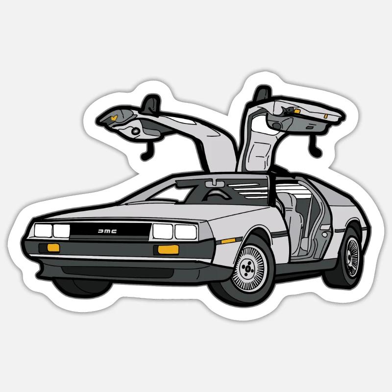 DeLorean Oldtimer Youngtimer classique voiture Sticker taille S (10 x 10 cm)