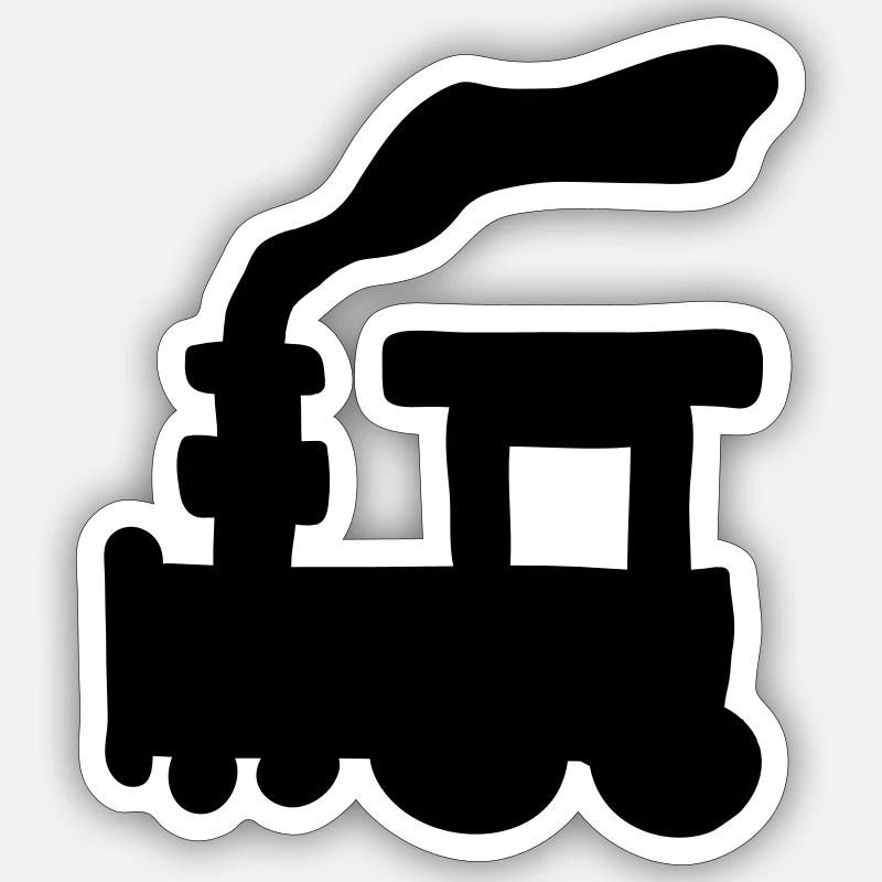 Small Train - Sticker size S (10 x 10 cm) - white matte