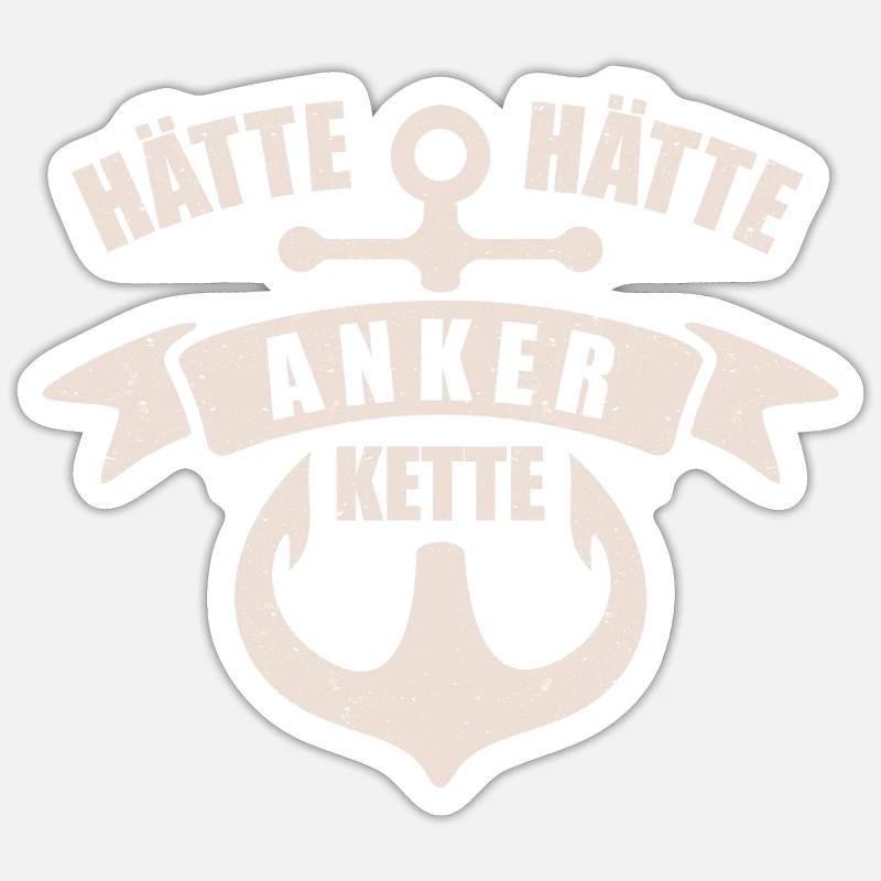 Anker aurait-il | Rétro rétro - Sticker taille S (10 x 10 cm) - blanc mat