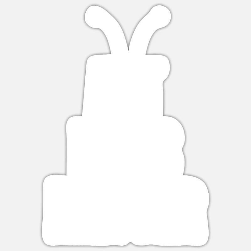 fourmi - Sticker taille S (10 x 10 cm) - blanc mat
