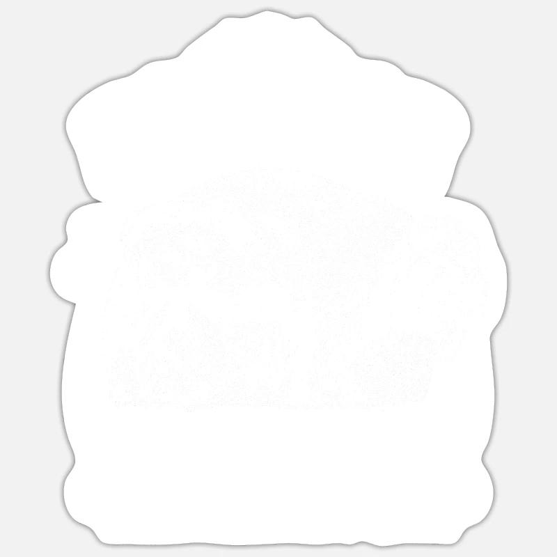 Büffel - Sticker Größe S (10 x 10 cm) - Mattweiß