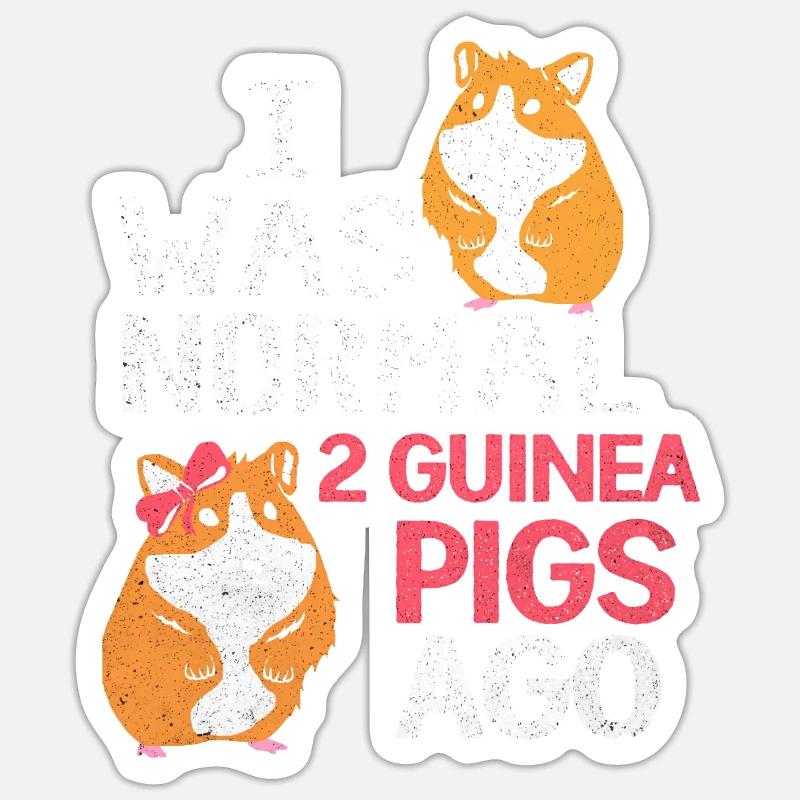 Cobaye - Sticker taille S (10 x 10 cm) - blanc mat