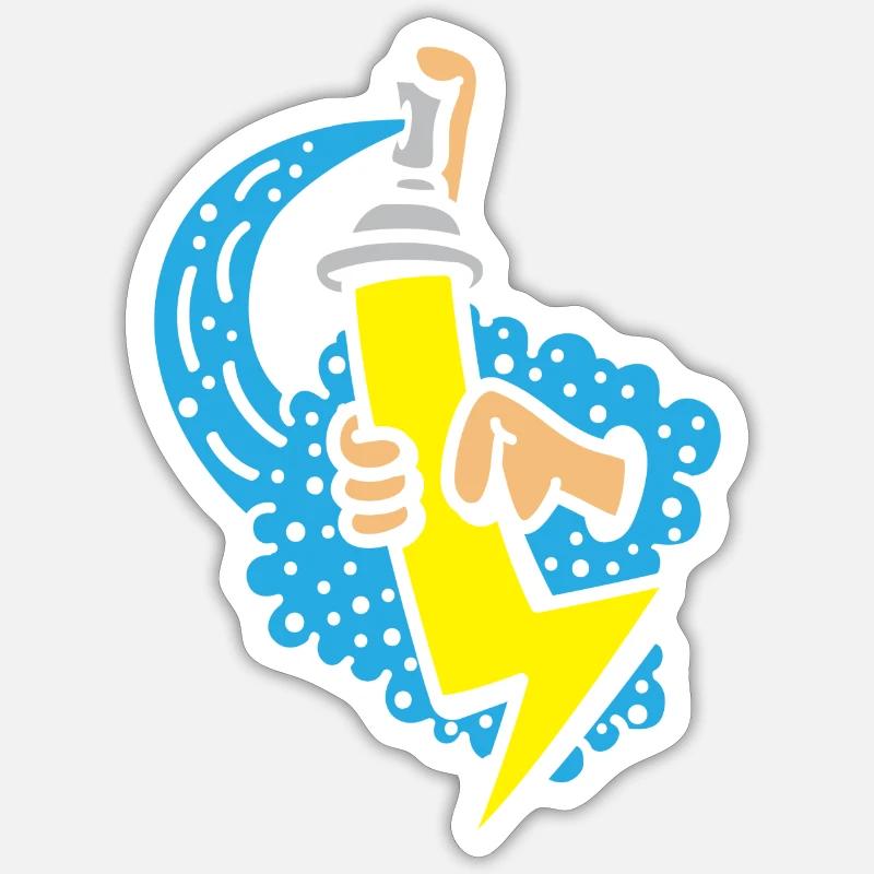 Graffiti - Sticker Größe S (10 x 10 cm) - Mattweiß