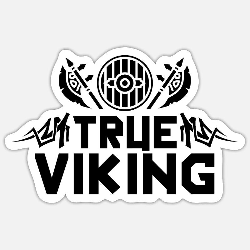 Vikings Vikings Vikings Vikings - Sticker taille S (10 x 10 cm) - blanc mat