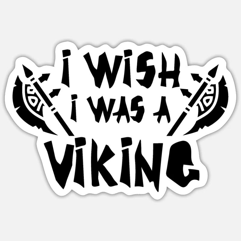 Vikings - Sticker taille S (10 x 10 cm) - blanc mat