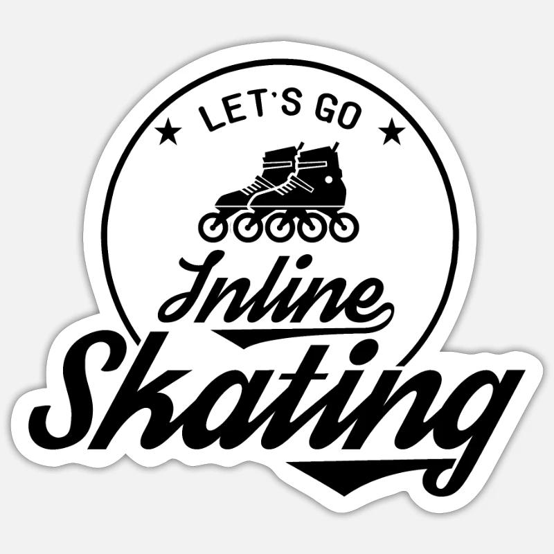 Inline Skating - Sticker size S (10 x 10 cm) - white matte