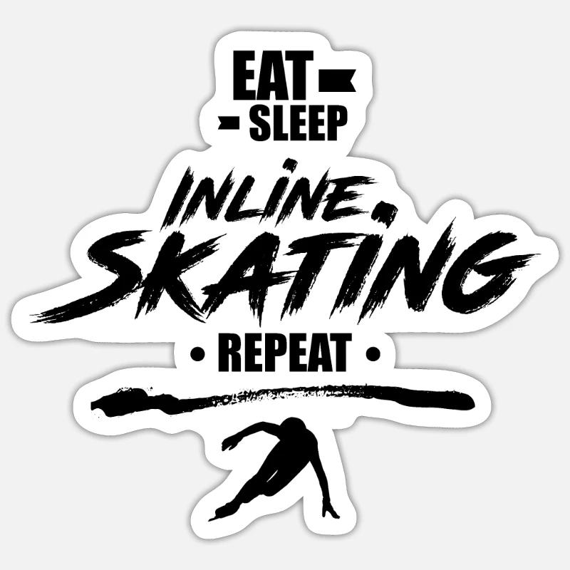 Inline Skating Inline Skating Inline Skating - Sticker size S (10 x 10 cm) - white matte
