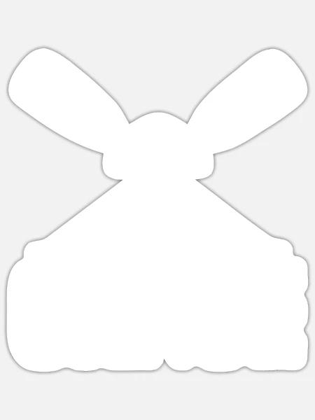 Kanu - Sticker Größe S (10 x 10 cm) - Mattweiß