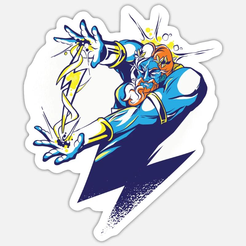 Zeus deity Sticker size S (10 x 10 cm)