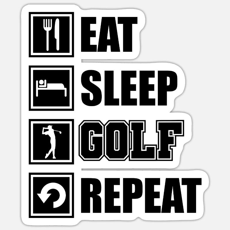 golf - Sticker size S (10 x 10 cm) - white matte