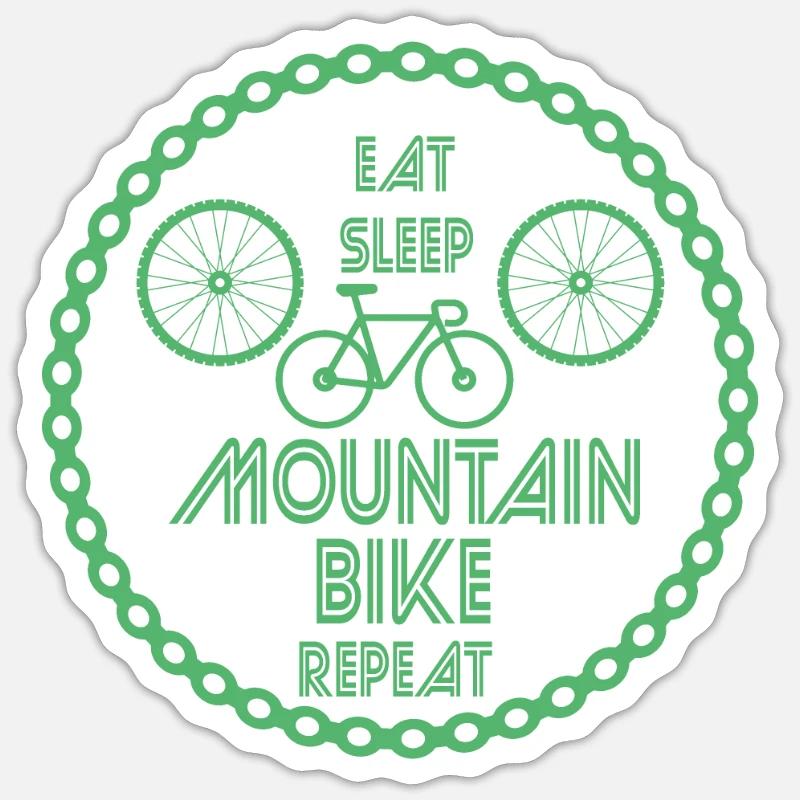 VTT VTT - Sticker taille S (10 x 10 cm) - blanc mat