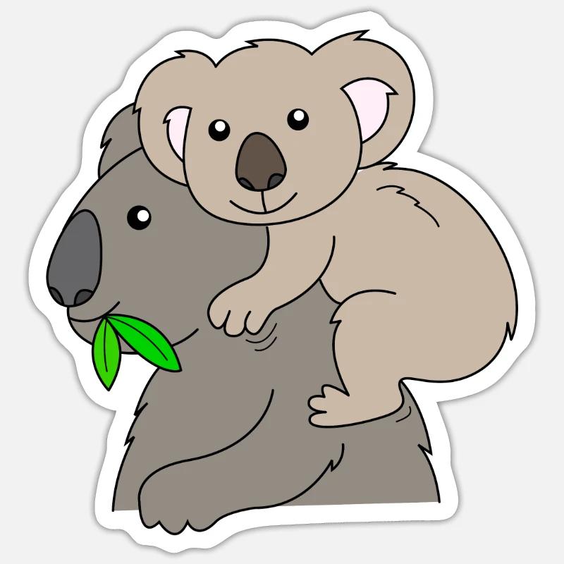Koala koala bears - Sticker size S (10 x 10 cm) - white matte