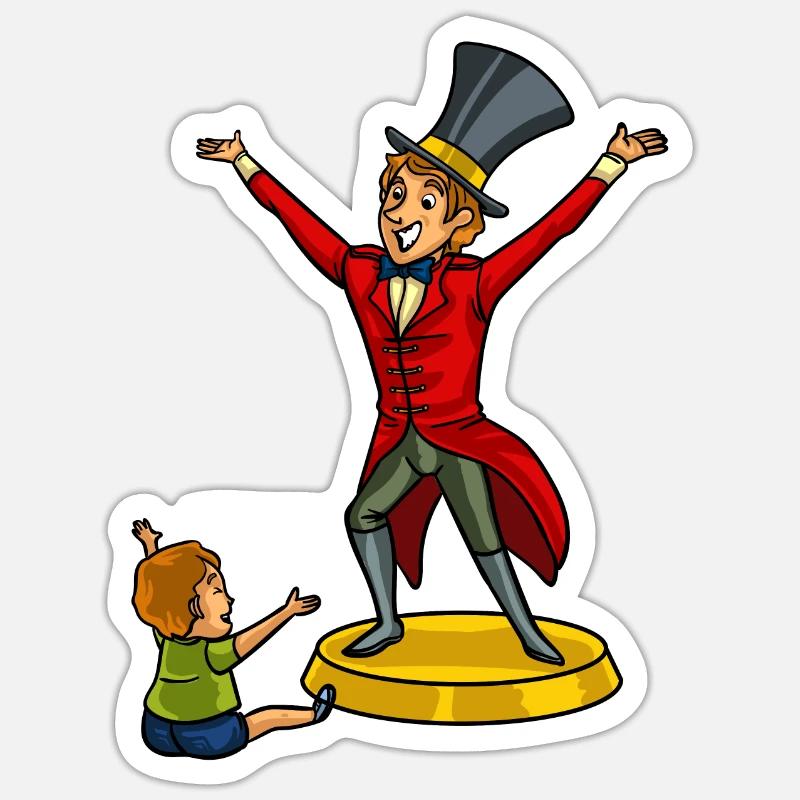 Ringmaster circus ringmaster daddy gift Sticker size S (10 x 10 cm)