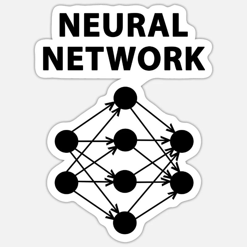 Neural Network Sticker size S (10 x 10 cm)