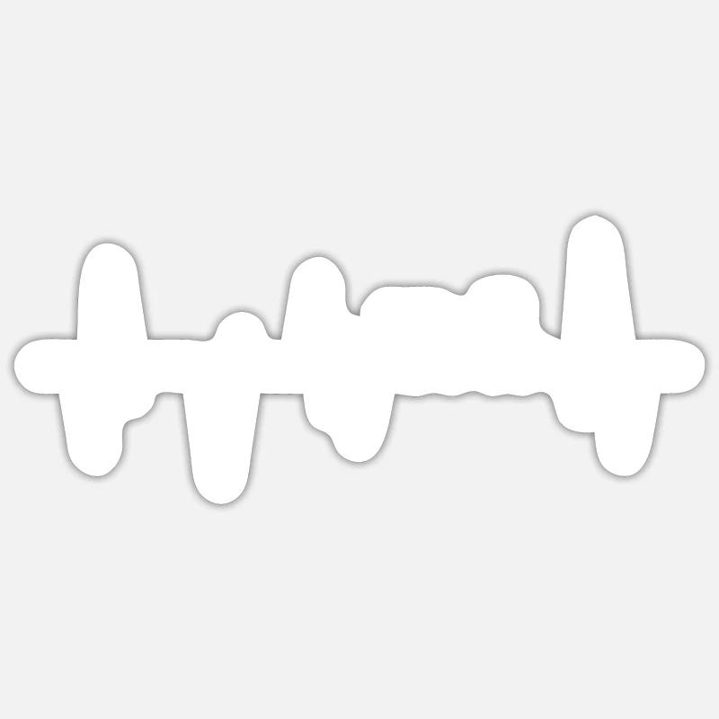 Chemin de fer - Sticker taille S (10 x 10 cm) - blanc mat