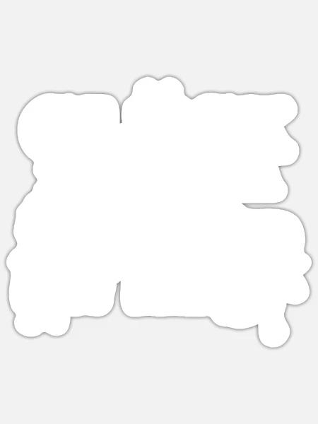 Glück ist ein Opa zu sein Geschenk T Shirt - Sticker Größe S (10 x 10 cm) - Mattweiß