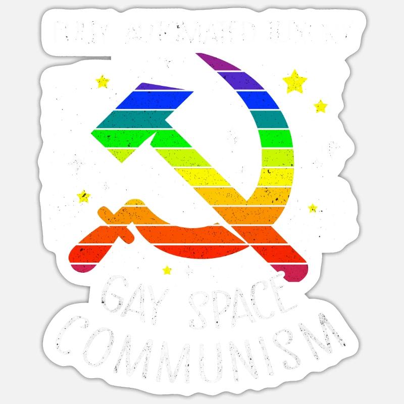 Communisme - Sticker taille S (10 x 10 cm) - blanc mat