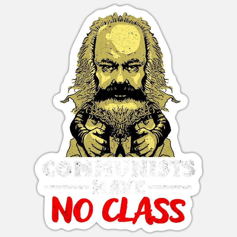 Communisme - Sticker taille S (10 x 10 cm) - blanc mat