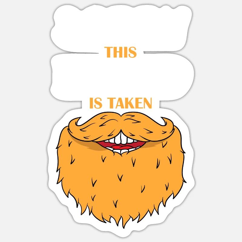 Bart Bärtig Bartträger Hipster Vollbart Geschenk Sticker Größe S (10 x 10 cm)