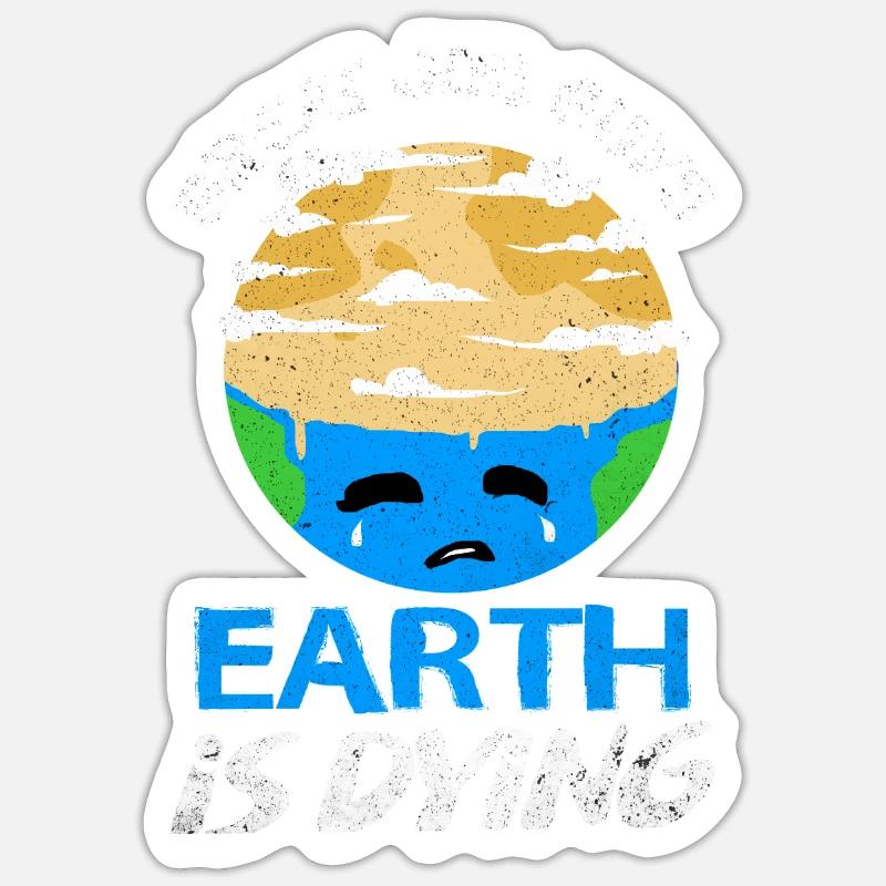 Jour de la Terre - Sticker taille S (10 x 10 cm) - blanc mat