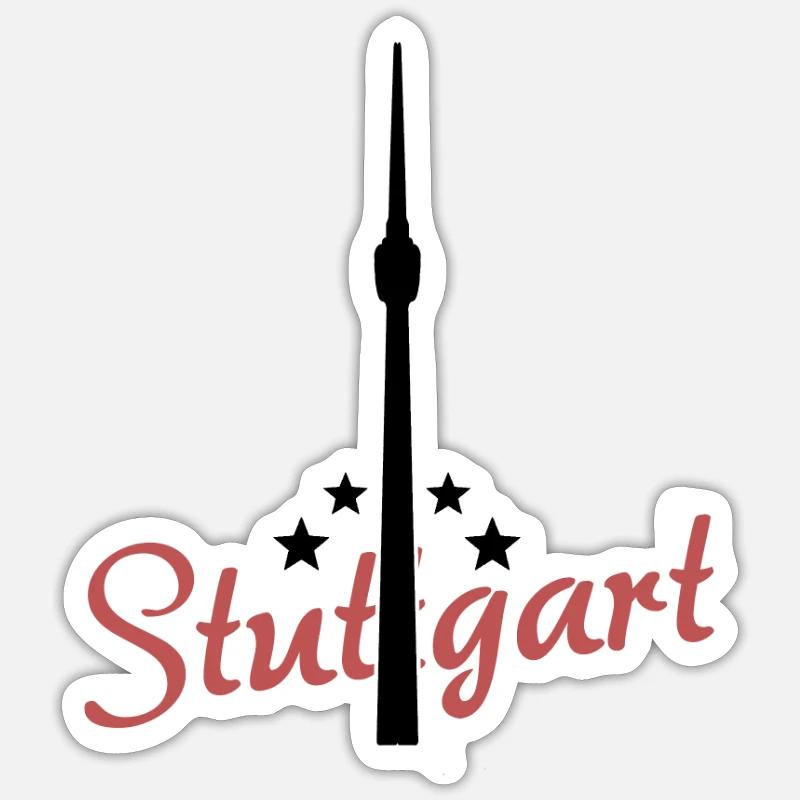Stuttgart - Sticker Größe S (10 x 10 cm) - Mattweiß