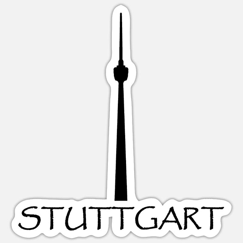 Stuttgart - Sticker size S (10 x 10 cm) - white matte