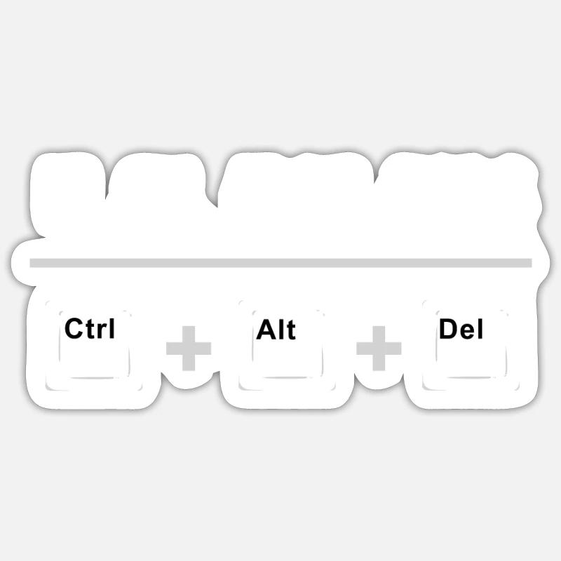 reboot - Sticker taille S (10 x 10 cm) - blanc mat