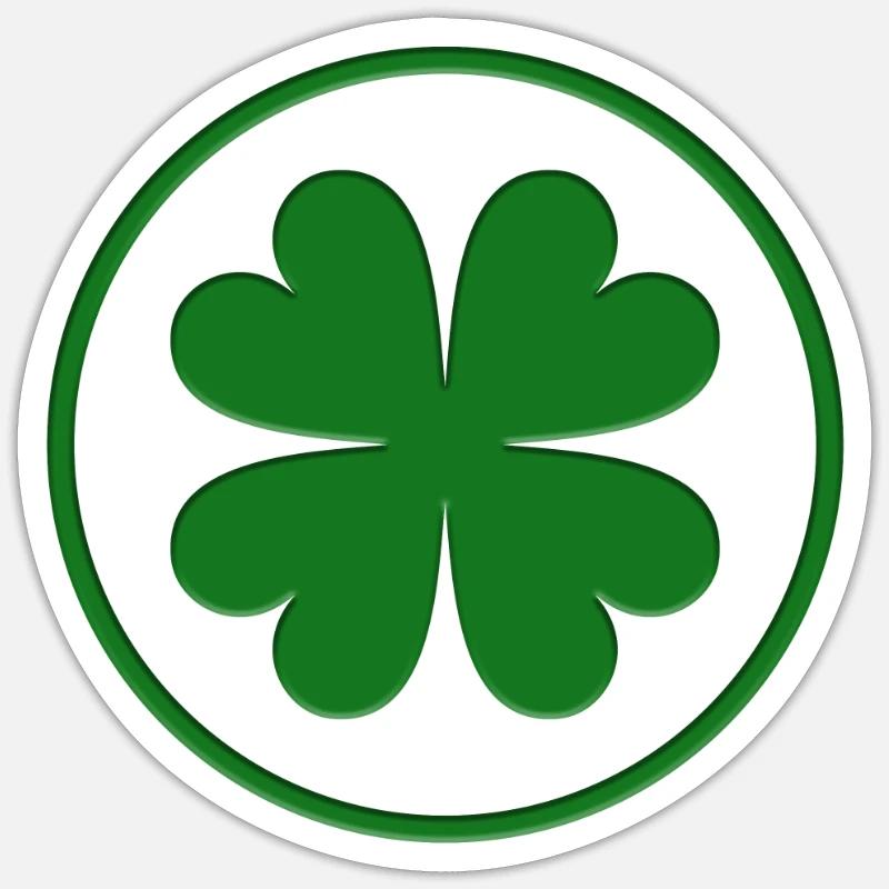 Ein Kleeblatt oder so - A shamrock or something - Sticker Größe S (10 x 10 cm) - Mattweiß