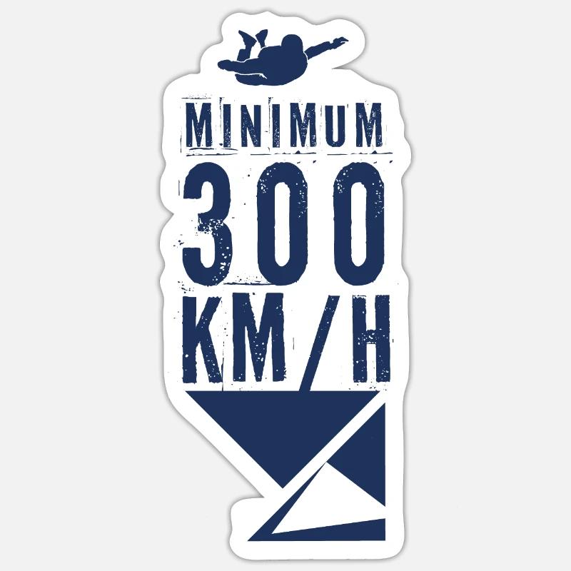Skydiver - Sticker size S (10 x 10 cm) - white matte