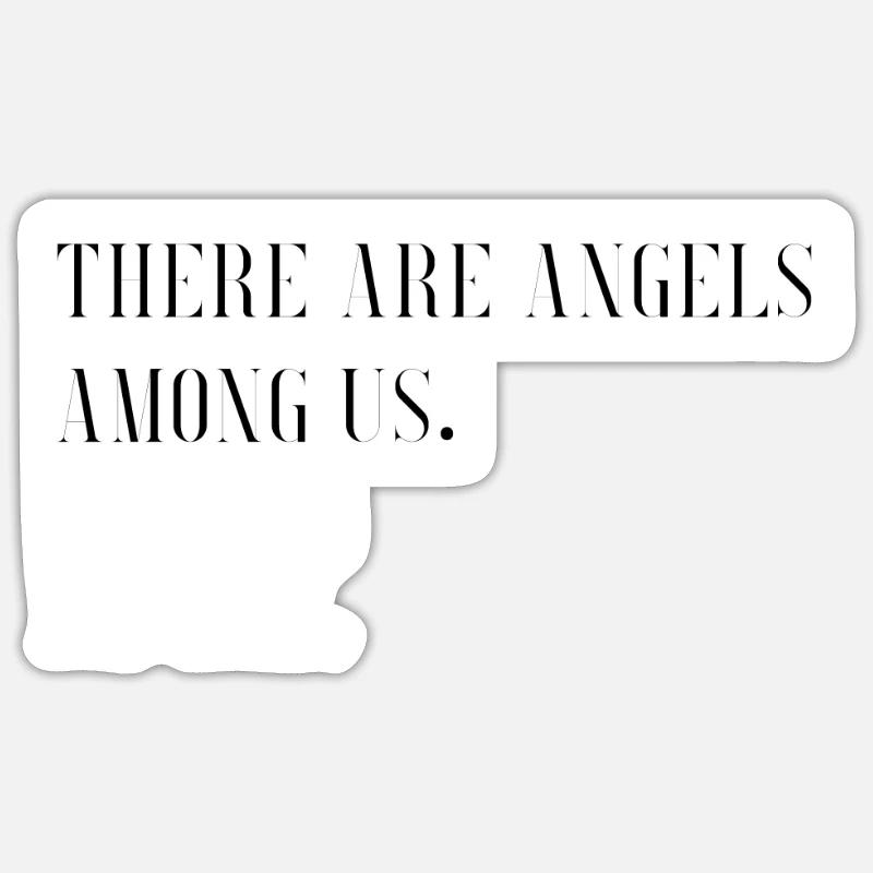 ange - Sticker taille S (10 x 10 cm) - blanc mat
