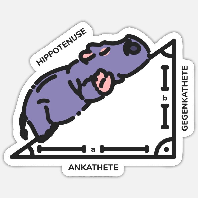 Mathématicien triangle hippothénuse Sticker taille S (10 x 10 cm)
