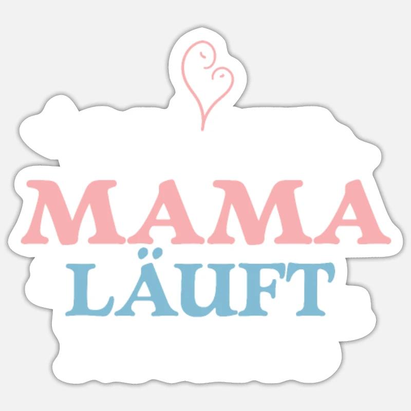 Ohne Mama läuft nichts - Sticker Größe S (10 x 10 cm) - Mattweiß