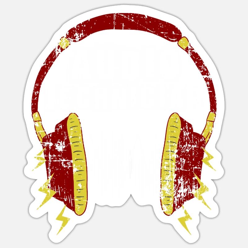 Technicien Son Technicien Audio Musique - Sticker taille S (10 x 10 cm) - blanc mat