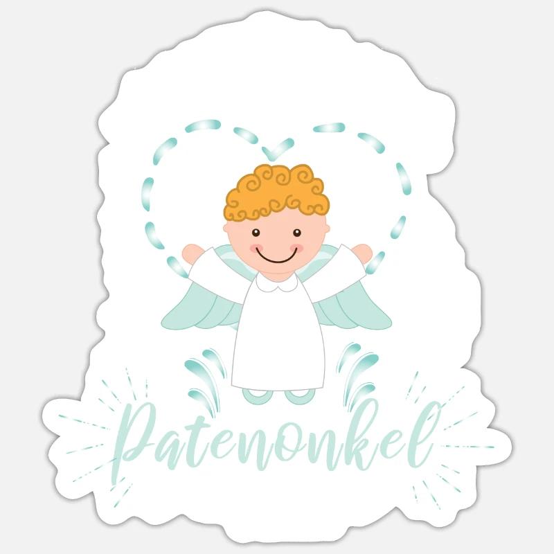 Willst Du mein Patenonkel sein? - Sticker Größe S (10 x 10 cm) - Mattweiß