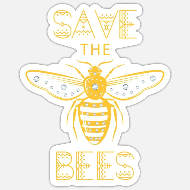 Save the Bees Save the bees environment Sticker size S (10 x 10 cm)