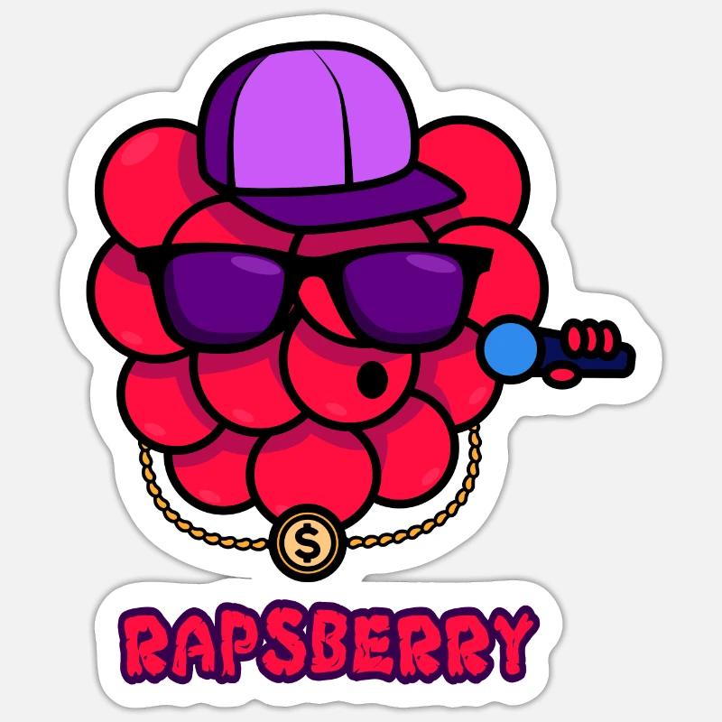 Rap Raspberry Sticker size S (10 x 10 cm)