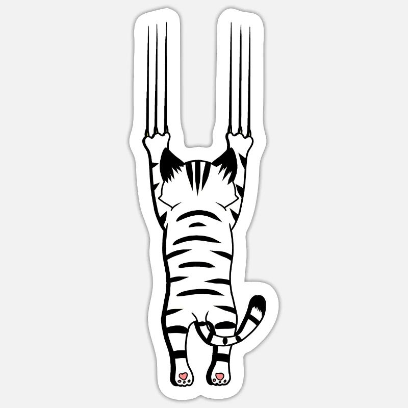 Griffes Chat Chat Chat Chat Animaux de compagnie Patte Sticker taille S (10 x 10 cm)
