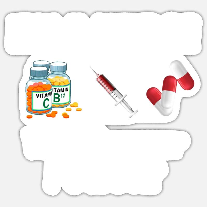 Infirmière - Sticker taille S (10 x 10 cm) - blanc mat