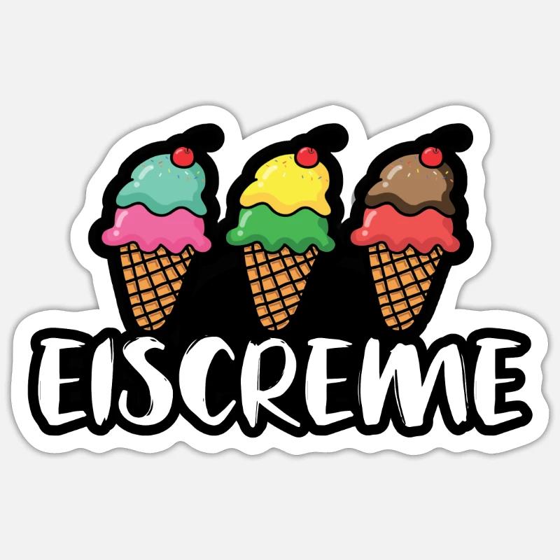 Eiscreme Sticker Größe S (10 x 10 cm)