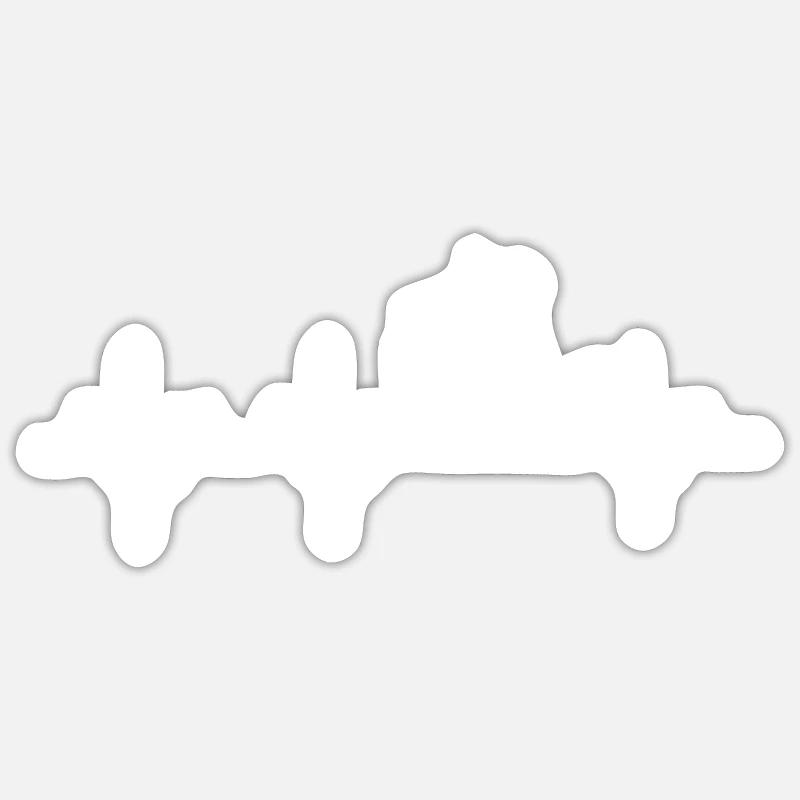 Snowboarder - Sticker taille S (10 x 10 cm) - blanc mat