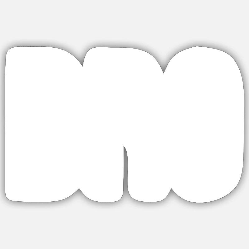 BRO - Sticker taille S (10 x 10 cm) - blanc mat