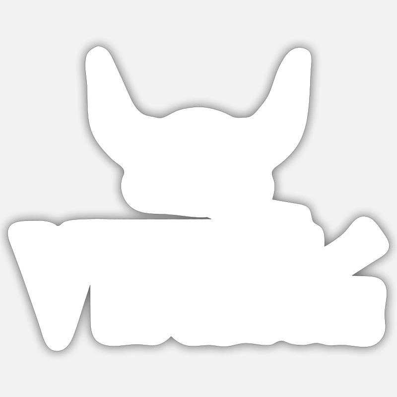Wikinger Wikinger Wikinger Wikinger - Sticker Größe S (10 x 10 cm) - Mattweiß