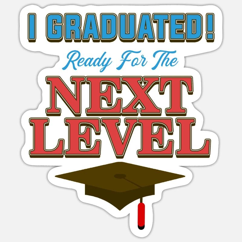 Graduation Next Level - Sticker taille S (10 x 10 cm) - blanc mat