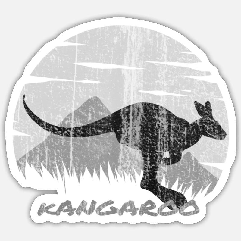 Kangaroo Australia Sticker size S (10 x 10 cm)