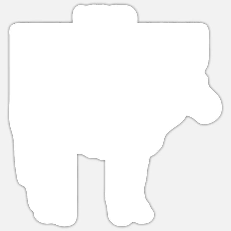 Bandes Zebra - Sticker taille S (10 x 10 cm) - blanc mat