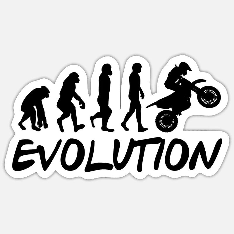 Motorrad Evolution Sticker Größe S (10 x 10 cm)