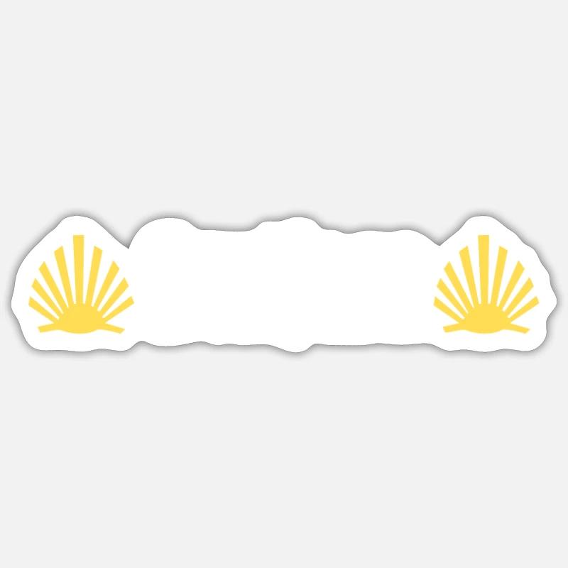 Saint-Jacques-de-Compostelle - Sticker taille S (10 x 10 cm) - blanc mat