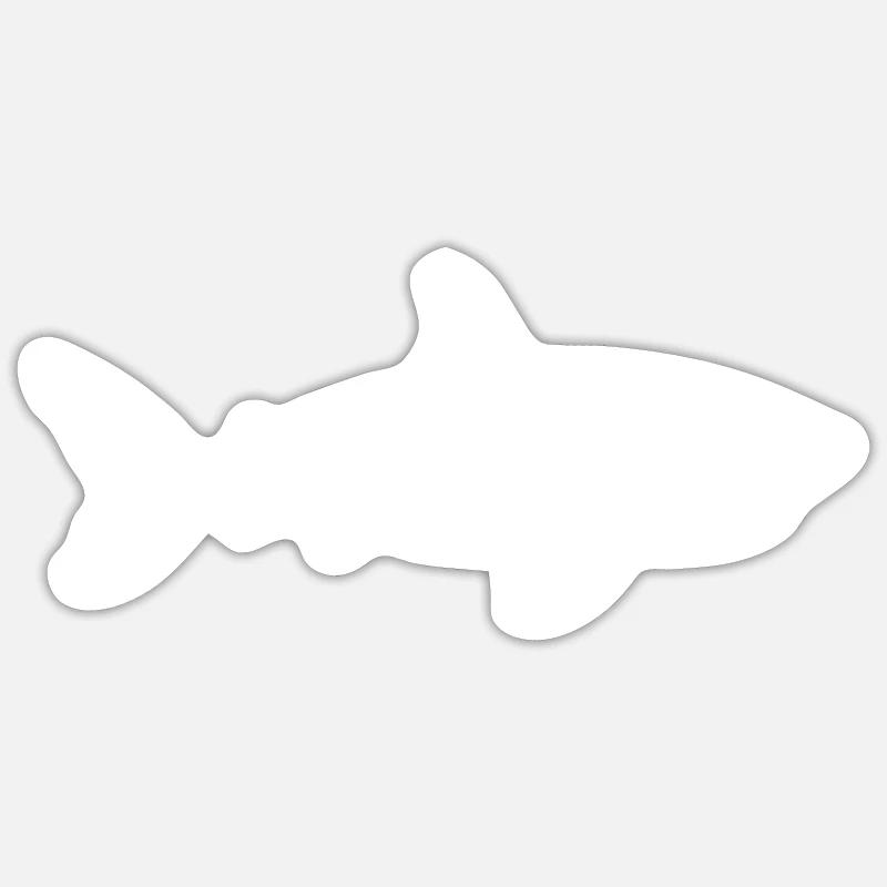 Haifisch - Sticker Größe S (10 x 10 cm) - Mattweiß