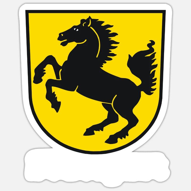 Stuttgart - Sticker Größe S (10 x 10 cm) - Mattweiß
